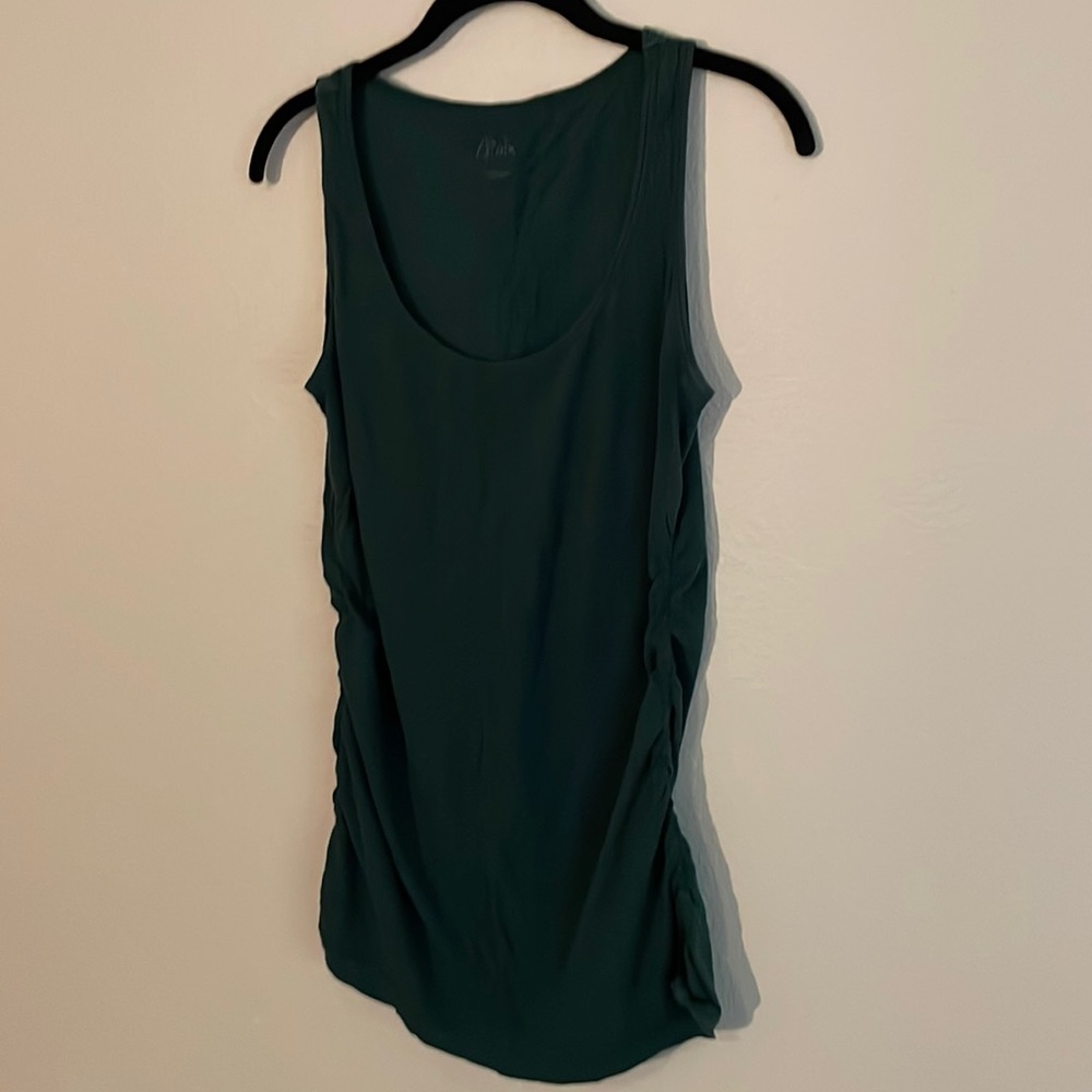 Green Tank top with ruching